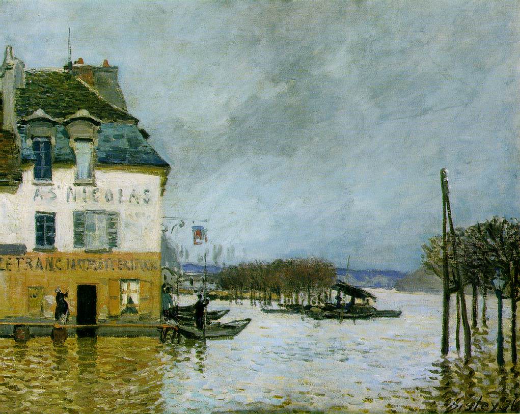 Floods at Port Marly by Alfred Sisley, 1876