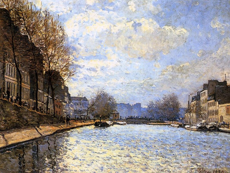 The Canal, St Martin by Alfred Sisley, 1870