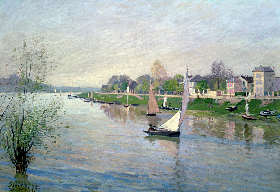 The Seine at Aregenteuil  by Alfred Sisley